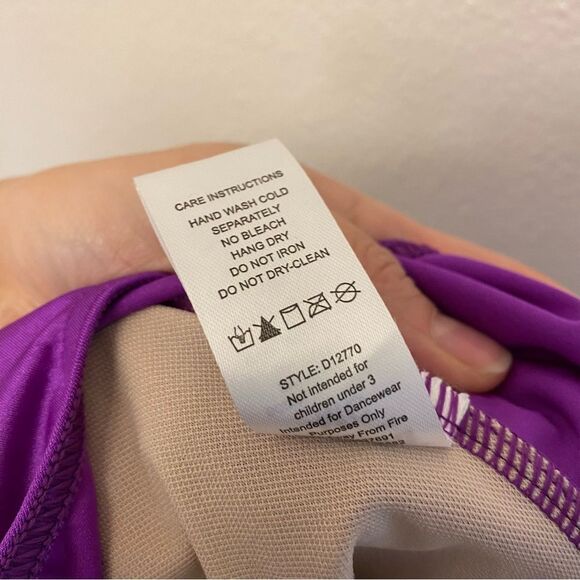 WEISSMAN Balera Dance costume purple Mesh Overlay Dress D12770 MC-Medium child - Picture 6 of 11